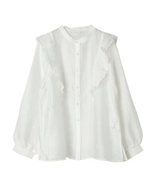 Green Parks フリルブラウス Off White