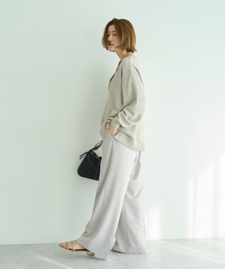 YECCA VECCA 2wayヘンリーネックルーズニット Beige
