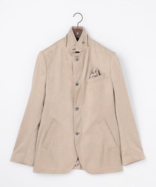 JOSEPH ABBOUD 【キングサイズ・家で洗える/ストレッチ/スウェードタッチ】ウォッシャブルスウェードジャケット ベージュ系