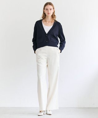 BEIGE， 【洗える】BROIS / コットンシャツテールタンクトップ White