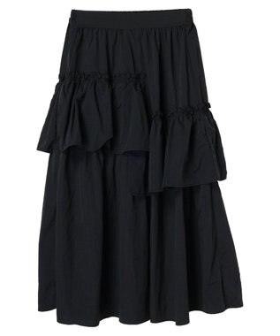 Green Parks ・ＥＬＥＮＣＡＲＥ　ＤＵＥ　アシメティアードスカート Black