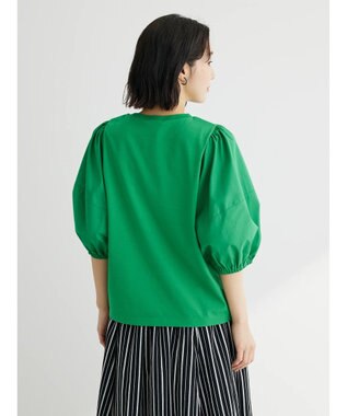 Green Parks 布帛ドッキングランタンスリーブカットプルオーバー Off White