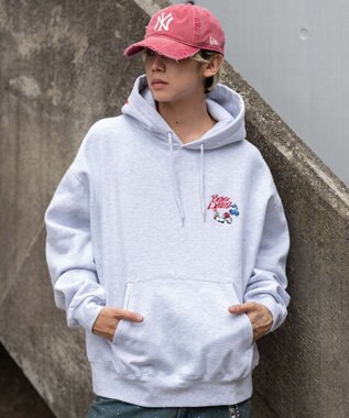 WEGO 【ユニセックス着用ITEM】別注BENDAVISグラフィックプルパーカー アッシュグレー