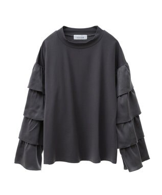 Green Parks ■ＥＳＣＡＲ　フリルスリーブプルオーバー Charcoal Gray