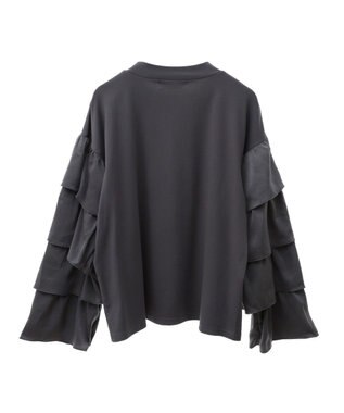 Green Parks ■ＥＳＣＡＲ　フリルスリーブプルオーバー Charcoal Gray