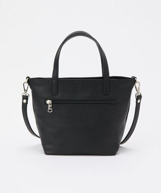 russet レザー2WAYミニトートバッグ(CE-1664) Black