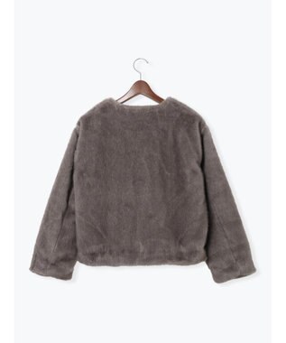 Te chichi グラデーションファーノーカラージャケット《2025winter catalog item》 グレー