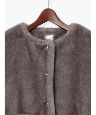 Te chichi グラデーションファーノーカラージャケット《2025winter catalog item》 グレー