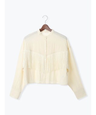 Te chichi フリンジショートシャツ《2025Autumn catalog vol.2 item》 オフホワイト