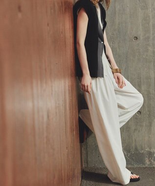 uncrave クールタッチカラータイプライター ワイドパンツ