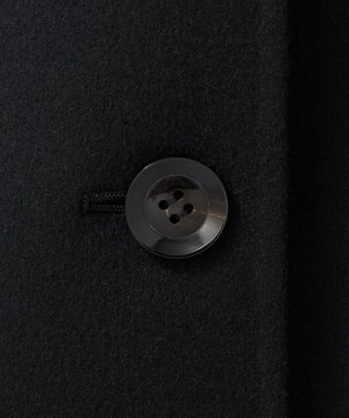 23区 【エステータ】ウールリバー ポンチョ コート ブラック