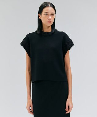 【洗える・Oggi 11月号掲載】LAURA / ドライタッチ異素材リブニット