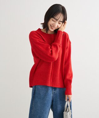 Green Parks こなれ主役ニットプルオーバー Red