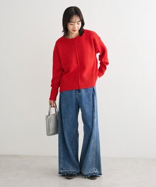 Green Parks こなれ主役ニットプルオーバー Red