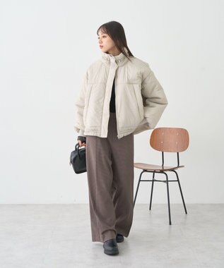 earth music&ecology モンスターコート Light Beige