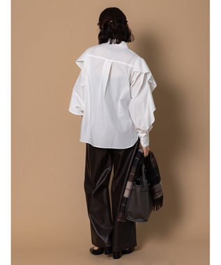 Te chichi 【泉 里香さん着用・Oggi.jp10/23掲載】ラッフルスリーブシャツ ホワイト
