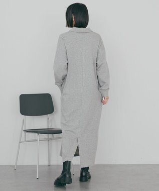 AMERICAN HOLIC 【選べる丈】ハーフZIPワンピース Light Gray Mixture