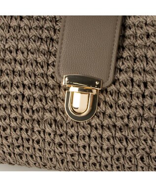 UNBILLION cachecache 差し込みフラップ2wayワンハンドルクロッシェトート グレー