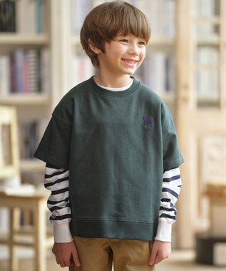 J.PRESS KIDS 【140-170cm】バックブル ミニ裏毛 半袖トレーナー グリーン系