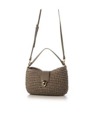 UNBILLION cachecache 差し込みフラップ2wayワンハンドルクロッシェトート グレー