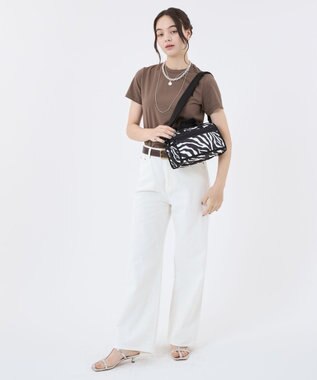 LeSportsac MINI DUFFEL CROSSBODY/クリームブラックゼブラ クリームブラックゼブラ