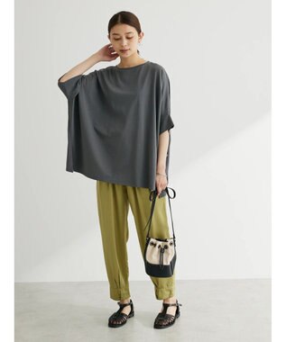 Green Parks ドルマンカット５分袖プルオーバー Gray