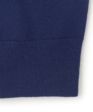 23区 S 【洗える】ウーステッドウール ボウタイ ニット ブルー系