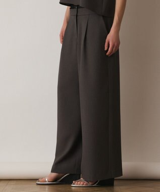 GRACE CONTINENTAL キャミ付レイヤードパンツ チャコール