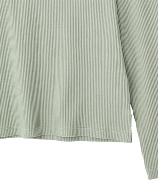 earth music&ecology アシメネックリブプルオーバー Light Green