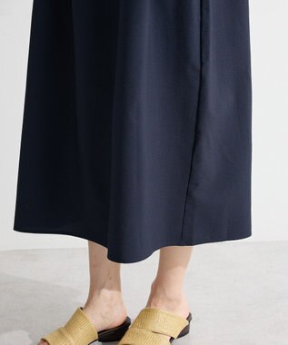 Green Parks 表面感ペプラムレイヤードワンピース Dark Navy