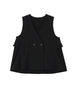 Green Parks イージーケアバックフリルジレ