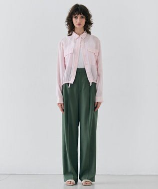 BEIGE， 【洗える・Precious 6月号掲載】PAULINE / ビックポケットドロストリネンブラウス  Light Pink