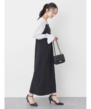 earth music&ecology ショルダードッキングワンピース Black