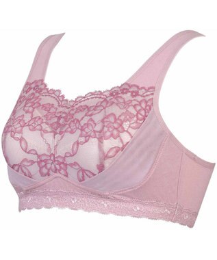 WACOAL 【ナイトアップブラ】 動画クリエイター nanakoななこさんコラボカラー登場 ナイトブラ 綿混(本体) 就寝時用 3Lまで対応 大きいサイズ ノンワイヤー レディース BRA166 /ワコール ストロベリー