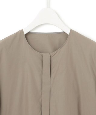 ICB 【洗える】 コットンナイロンタイプライター デザインブラウス フォーン系