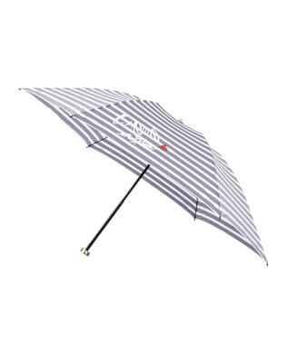 MOONBAT LANVIN en Bleu 折りたたみ傘 ボーダー ネイビーブルー