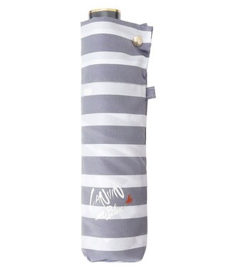 MOONBAT LANVIN en Bleu 折りたたみ傘 ボーダー ネイビーブルー