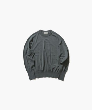 ATON RECYCLED FRESCA | クルーネック セーター DARK GREEN