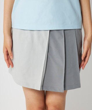 FILA GOLF／marie claire 【Kappa】ハーフプリーツスカート ライトグレー