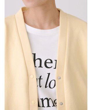 AMERICAN HOLIC 裏毛Ｖネックカーディガン Light Yellow