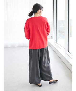 CRAFT STANDARD BOUTIQUE 【キナリノ別注】リネンレーヨンワイドパンツ Charcoal Gray