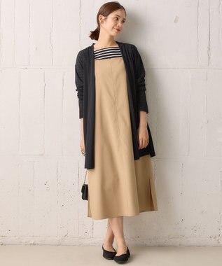 組曲 【WEB限定】シアーツイルジャージー ロングカーディガン ブラック系