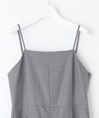 自由区 【洗える】ウォッシャブルウールサキソニー コンビネゾン TOPグレー