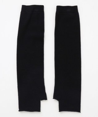 23区 L 【エステータ】エアリースパンウール アームウォーマーデザイン ハイネックニット ブラック系