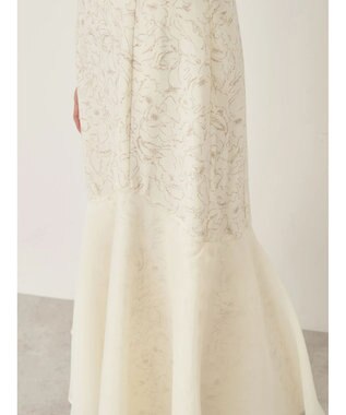 earth music&ecology 切替フラワースカート Ivory