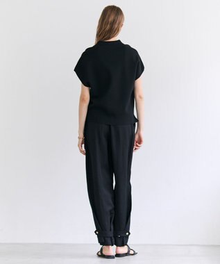 BEIGE， NADIA / ストレッチ スキッパーニット Black