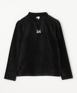 ANY KIDS ハイネック長袖カットソー ブラック