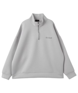 WEGO KEEPWARM　BIGハーフZIPプルオーバー ライトグレー