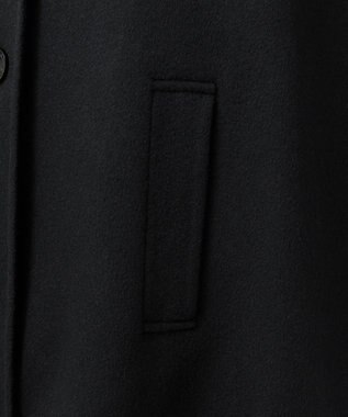 23区 【エステータ】ウールリバー ポンチョ コート ブラック