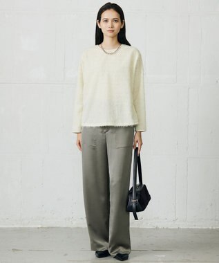 自由区 【カタログ掲載】ドレーピーサテンベイカー パンツ モカ